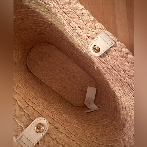 JCrew Woven Tote Bag with Ribbon Straps - Picture 3 of 4